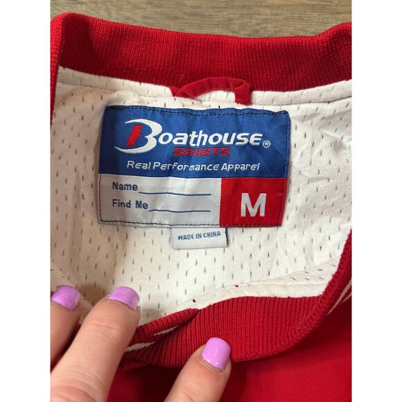 Vintage Boathouse Sports RV Red Devils Pullover Jacket Embroidered Logo Size M - Picture 2 of 5